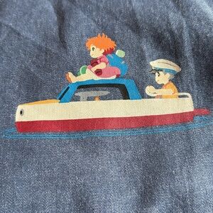 Ponyo Women's Blue Square Neck Sleeveless Tank XL